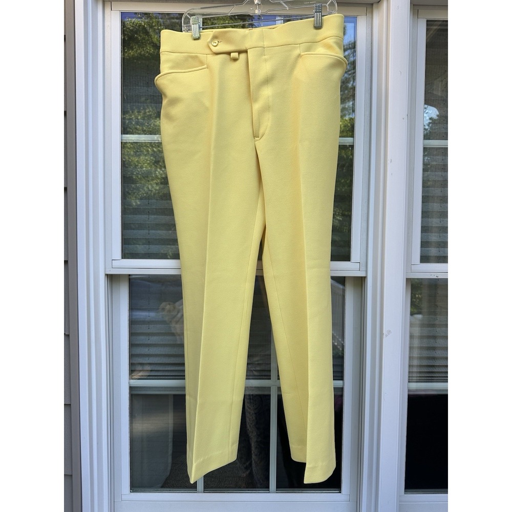 Vintage 1960's  Arnold Palmer Slacks By Robert Bruce Pants Yellow 34x29